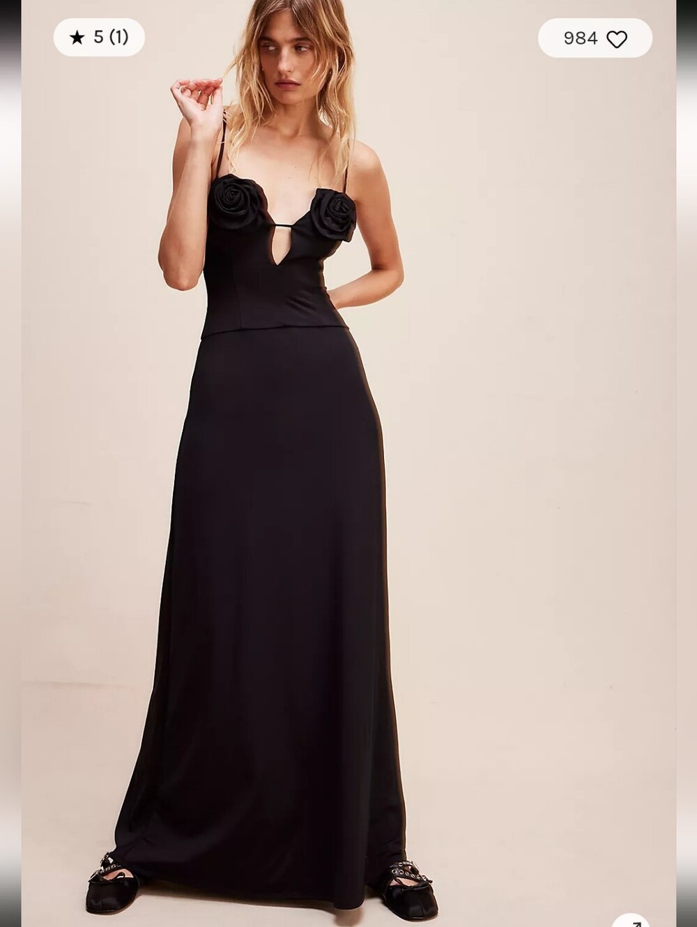 AFRM Black Remi Maxi Dress